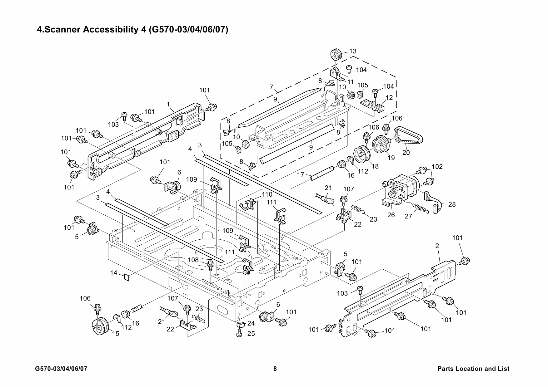 RICOH Options G570 SCANNER-ACCESSIBILITY-TYPE-3245 Parts Catalog PDF download-4